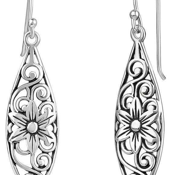 Boho Earrings for Women Dangling | Flower Earrings | Heart Earrings | Tassel Ear - Picture 1 of 6